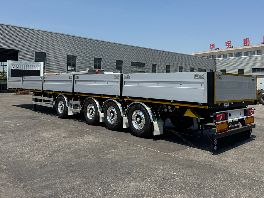 4 eixos de parede lateral semi trailer para venda na Rússia