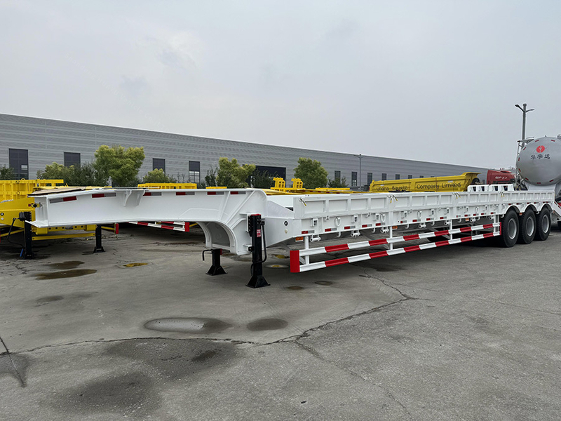 3 eixos trailer 80ton com defletor lateral