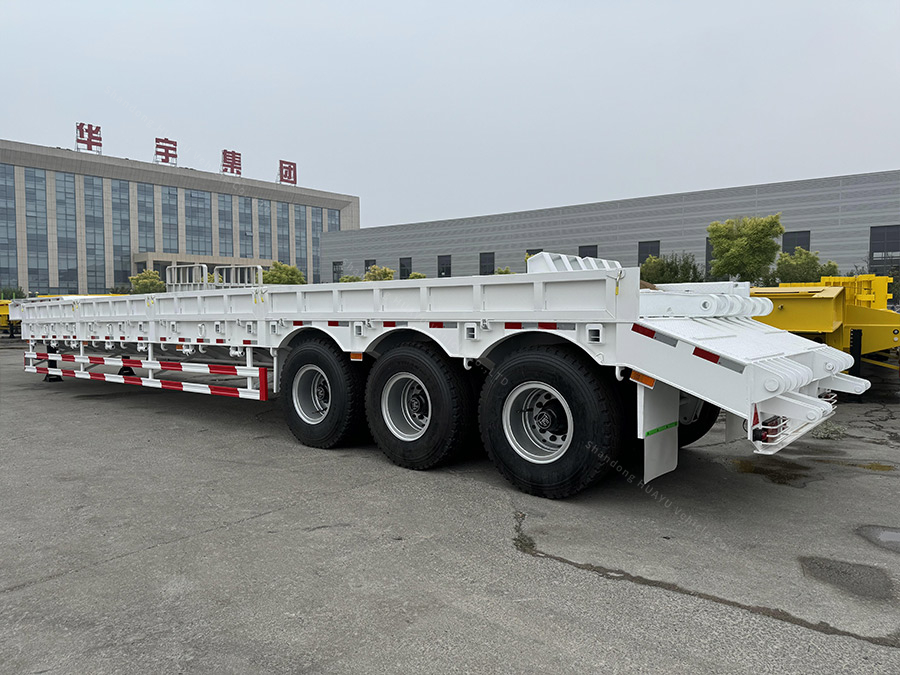 3 eixos trailer 80ton com defletor lateral