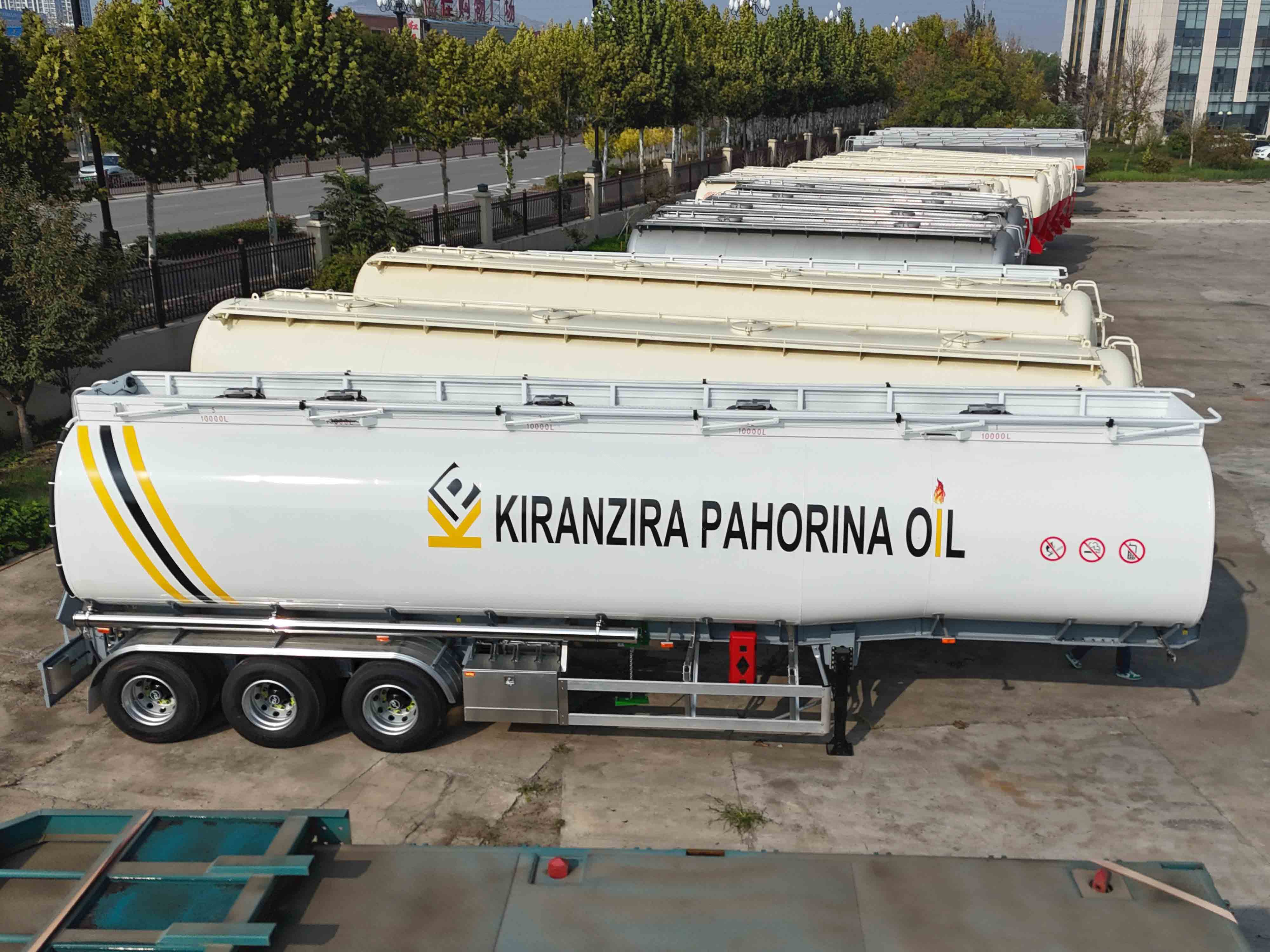 Liga de alumínio 3 eixos 50000l Diesel Oil Tanker Semi Trailer